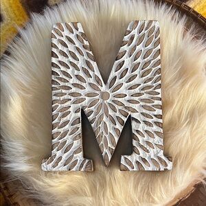 Decorative Wooden Letter M